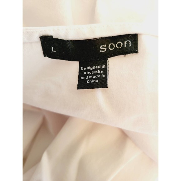 Soon Maternity Wrap V-Neck Dress Shirt - White - Picture 8 of 8